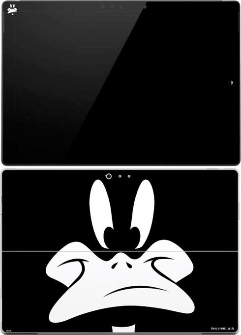 Looney Tunes Daffy Duck Plain Black and White Surface Pro (2017) Skin
