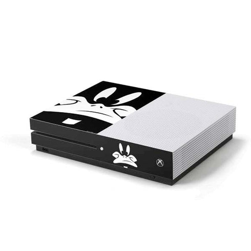 Looney Tunes Daffy Duck Plain Black and White Xbox One S Console Skin