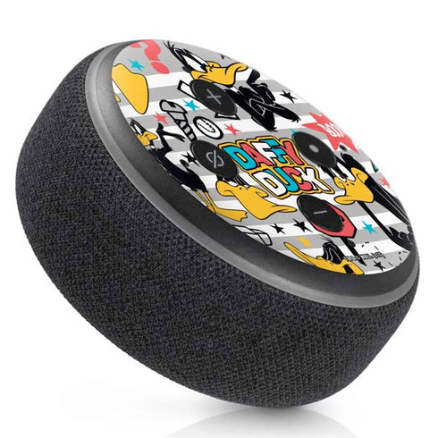Looney Tunes Daffy Duck Striped Patches Amazon Echo Dot Skin