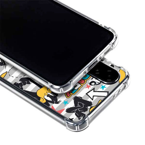 Looney Tunes Daffy Duck Striped Patches Galaxy A36 5G Clear Case