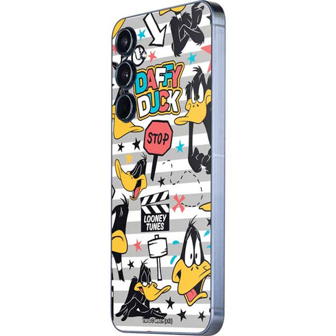 Looney Tunes Daffy Duck Striped Patches Galaxy A55 5G Skin