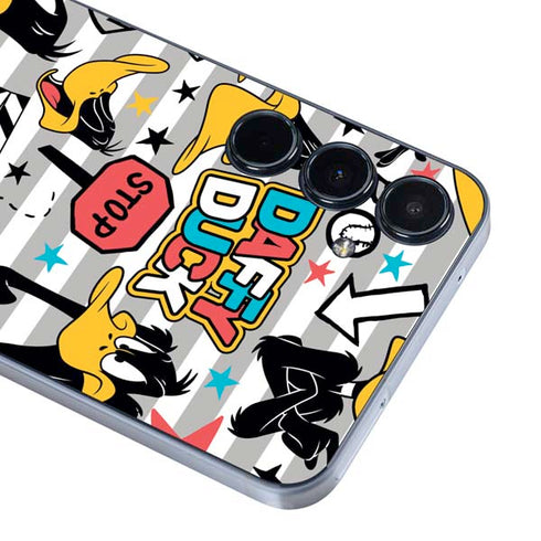Looney Tunes Daffy Duck Striped Patches Galaxy A55 5G Skin
