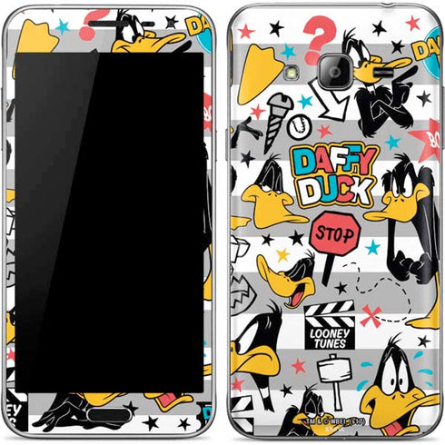 Looney Tunes Daffy Duck Striped Patches Galaxy J3 Skin