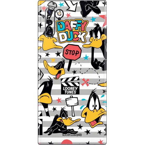 Looney Tunes Daffy Duck Striped Patches Galaxy Note 10 Plus Skin