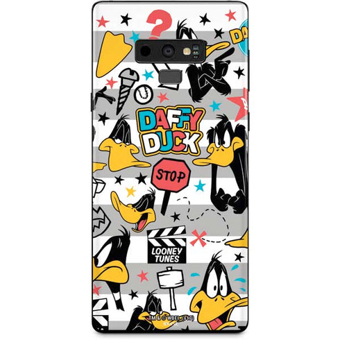 Looney Tunes Daffy Duck Striped Patches Galaxy Note 9 Skin