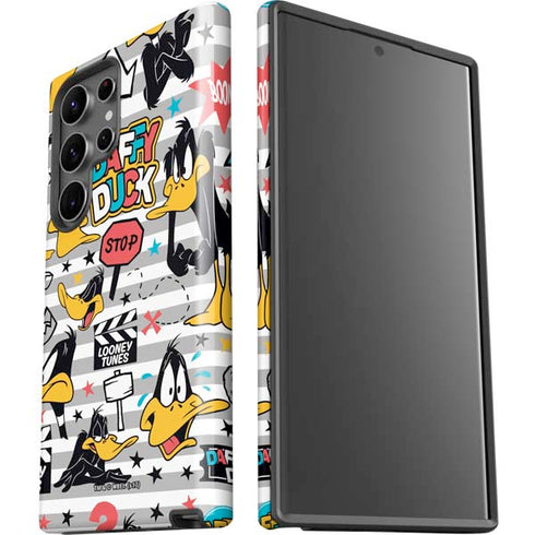 Looney Tunes Daffy Duck Striped Patches Galaxy S23 Ultra Pro Case