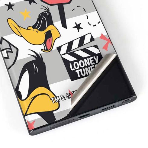 Looney Tunes Daffy Duck Striped Patches Galaxy Skins