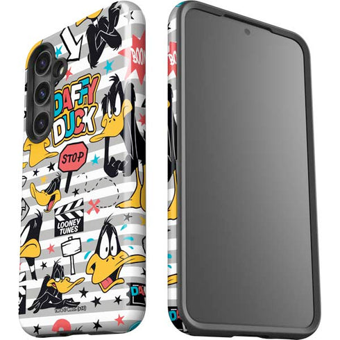 Looney Tunes Daffy Duck Striped Patches Galaxy S25 Impact Case