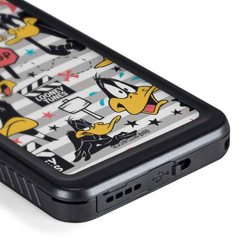 Looney Tunes Daffy Duck Striped Patches Galaxy S24 Plus Waterproof Case