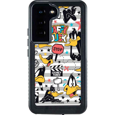 Looney Tunes Daffy Duck Striped Patches Galaxy S24 Waterproof Case
