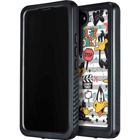 Looney Tunes Daffy Duck Striped Patches Galaxy S24 Waterproof Case