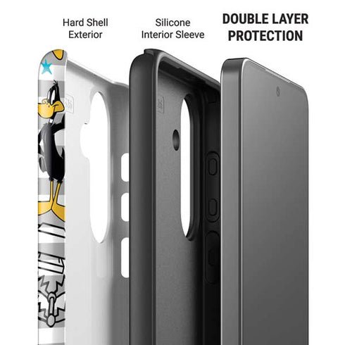 Looney Tunes Daffy Duck Striped Patches Galaxy S26 Impact Case