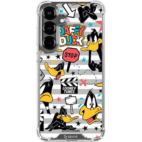 Looney Tunes Daffy Duck Striped Patches Galaxy S26 Plus Clear Case