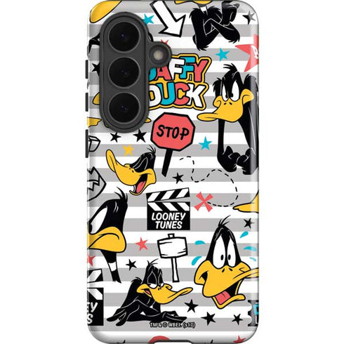 Looney Tunes Daffy Duck Striped Patches Galaxy S26 Plus Impact Case
