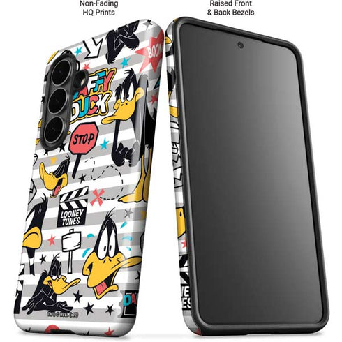 Looney Tunes Daffy Duck Striped Patches Galaxy S26 Plus Impact Case