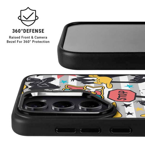 Looney Tunes Daffy Duck Striped Patches Galaxy S26 Plus Kickstand Case