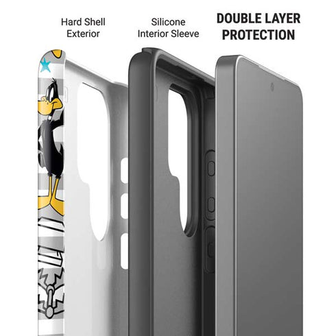 Looney Tunes Daffy Duck Striped Patches Galaxy S26 Ultra Impact Case