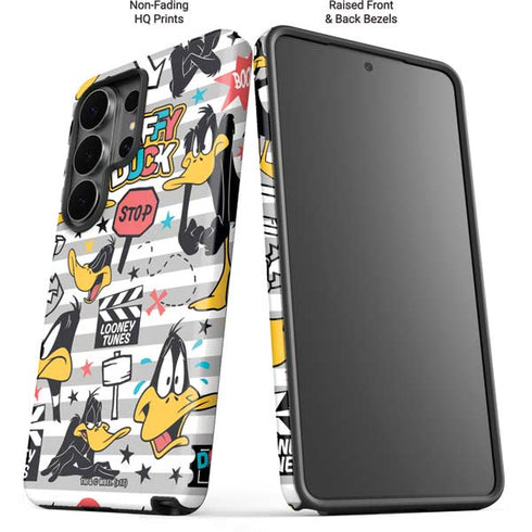 Looney Tunes Daffy Duck Striped Patches Galaxy S26 Ultra Impact Case