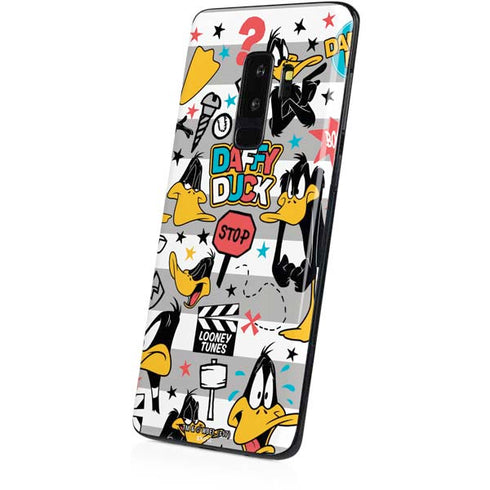 Looney Tunes Daffy Duck Striped Patches Galaxy S9 Plus Skin