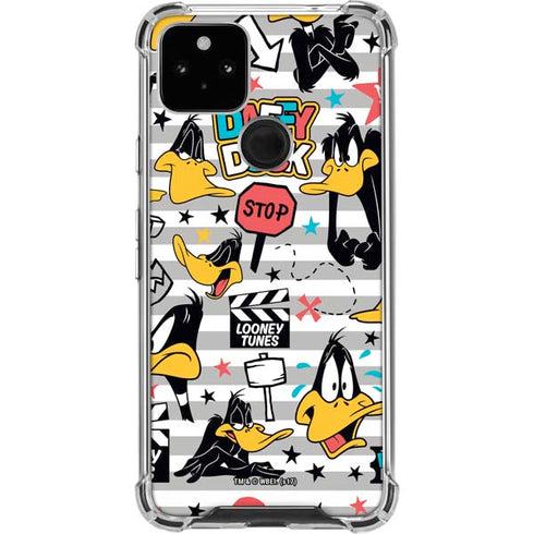 Looney Tunes Daffy Duck Striped Patches Pixel Cases
