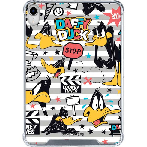 Looney Tunes Daffy Duck Striped Patches iPad 11th Gen (2025) Clear Case