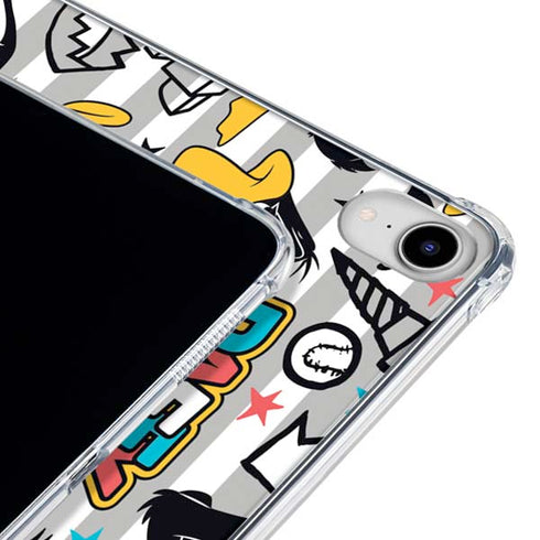 Looney Tunes Daffy Duck Striped Patches iPad 11th Gen (2025) Clear Case