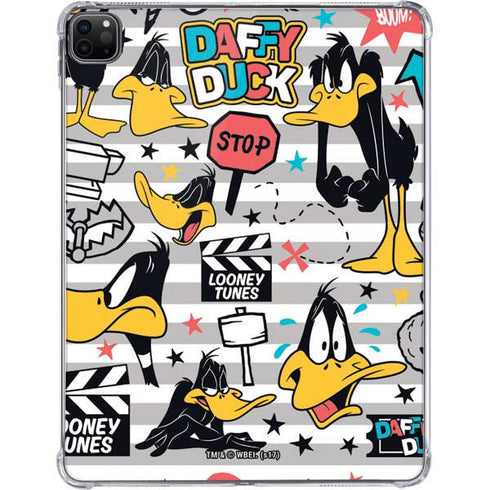 Looney Tunes Daffy Duck Striped Patches iPad Pro 11in (2024) Clear Case