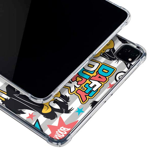 Looney Tunes Daffy Duck Striped Patches iPad Pro 11in (2024) Clear Case
