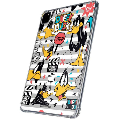 Looney Tunes Daffy Duck Striped Patches iPad Pro 11in (2024) Clear Case