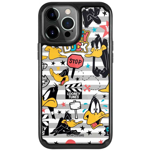 Looney Tunes Daffy Duck Striped Patches iPhone Cases