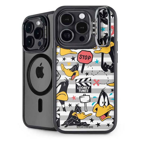 Looney Tunes Daffy Duck Striped Patches iPhone 16 Pro Kickstand Case