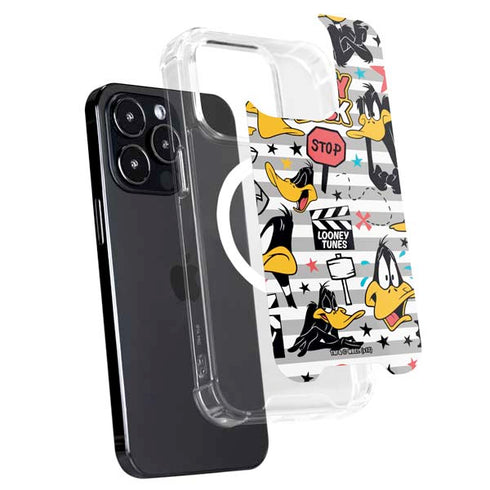 Looney Tunes Daffy Duck Striped Patches iPhone 16 Pro Max MagSafe Case