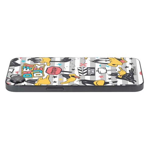 Looney Tunes Daffy Duck Striped Patches iPhone 16e Skin