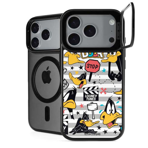Looney Tunes Daffy Duck Striped Patches iPhone 18 Pro Kickstand Case