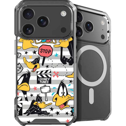 Looney Tunes Daffy Duck Striped Patches iPhone 18 Pro Max MagSafe Case