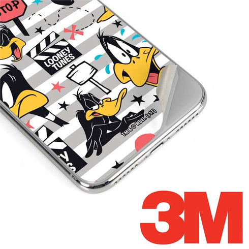 Looney Tunes Daffy Duck Striped Patches iPhone XS Max Skin