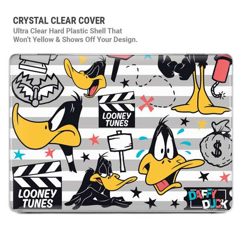 Looney Tunes Daffy Duck Striped Patches MacBook Pro 14in (2021-24) Case plus Skin