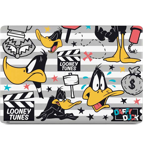 Looney Tunes Daffy Duck Striped Patches MacBook Skins