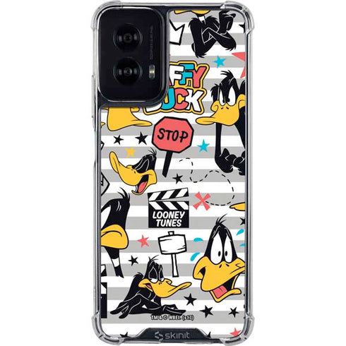 Looney Tunes Daffy Duck Striped Patches Moto G Power 5G (2024) Clear Case