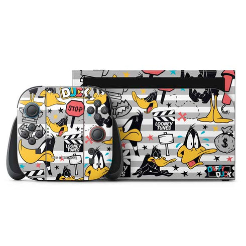 Looney Tunes Daffy Duck Striped Patches Nintendo Skins
