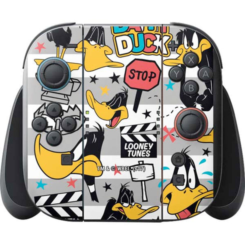 Looney Tunes Daffy Duck Striped Patches Nintendo Switch 2 (2025) with Joy-Con Skin