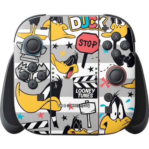 Looney Tunes Daffy Duck Striped Patches Nintendo Skins