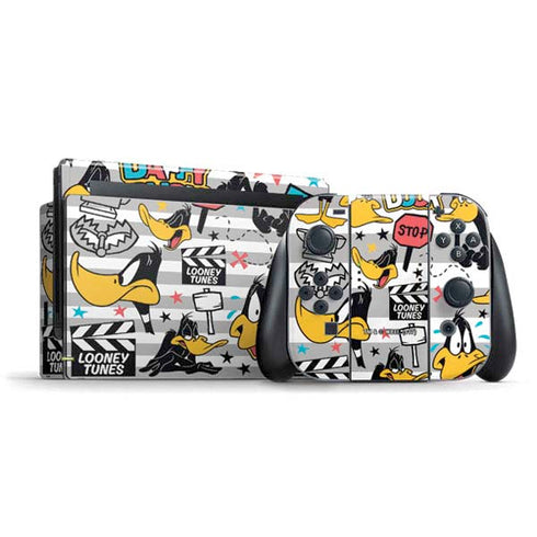 Looney Tunes Daffy Duck Striped Patches Nintendo Skins