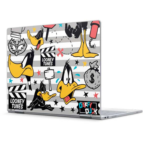 Looney Tunes Daffy Duck Striped Patches Pixelbook Skin