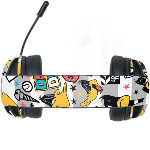 Looney Tunes Daffy Duck Striped Patches Razer Kraken X Skin