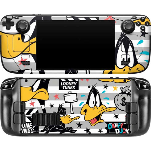 Looney Tunes Daffy Duck Striped Patches Steam Deck Handheld Gaming Computer OLED Skin
