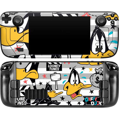 Looney Tunes Daffy Duck Striped Patches Steam Deck Handheld Gaming Computer Skin