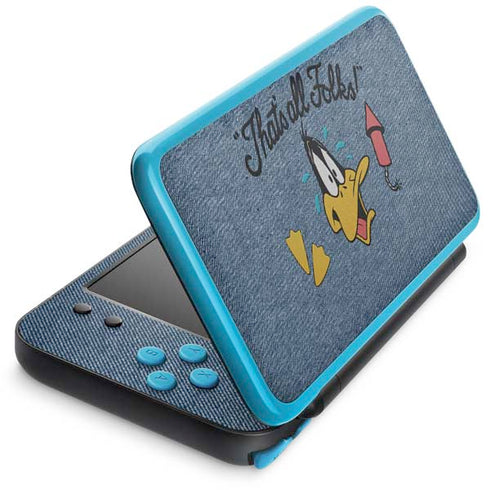 Looney Tunes Daffy Duck Thats All Folks Nintendo 2DS XL (2017) Skin