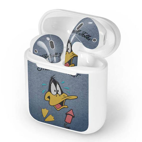 Looney Tunes Daffy Duck Thats All Folks Apple AirPods Skin