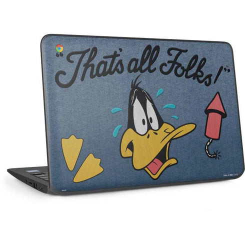 Looney Tunes Daffy Duck Thats All Folks HP Chromebook Skin